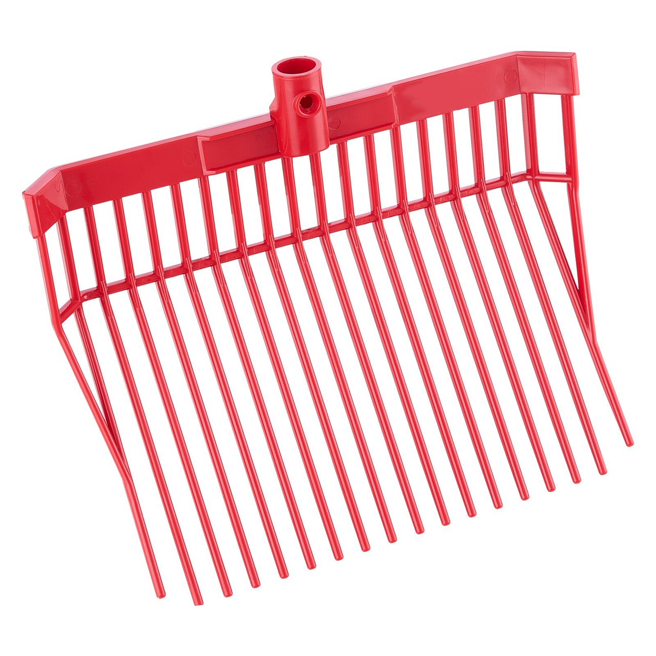 6-Pack PP Plastic Manure Fork Heads for Horses, Angled Tines and Sturdy Design for Cleaning